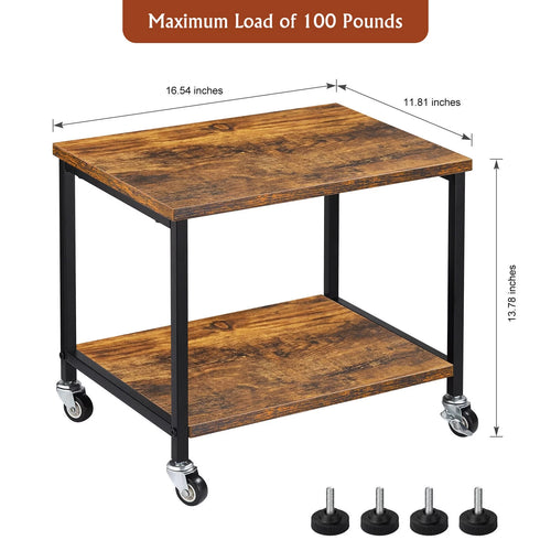 2-Tier Mobile Printer Stand with Wheels B44441