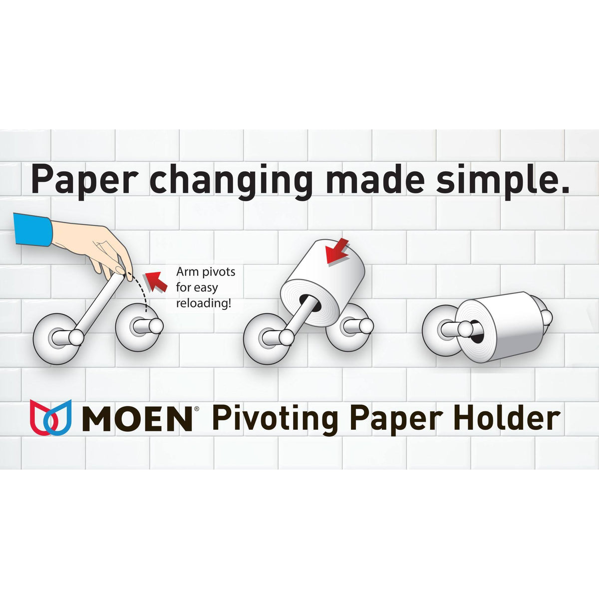 Polished Nickel Pivoting Paper Holder R29725