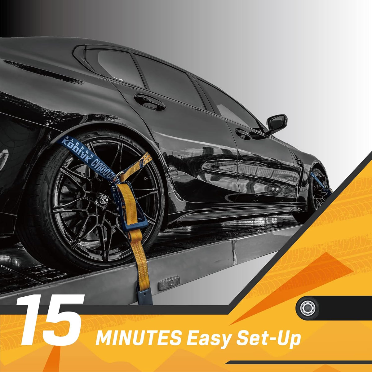 4 Pack Ratchet Car Tie Down Strap with Flat Hooks 2" x 144'' Heavy Duty 10,000lbs Min Break Strength Tire Straps J6746