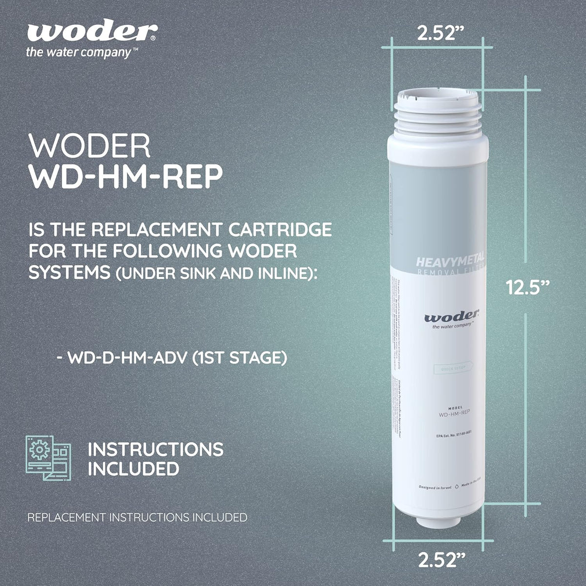Replacement Water Filter Cartridge E1265