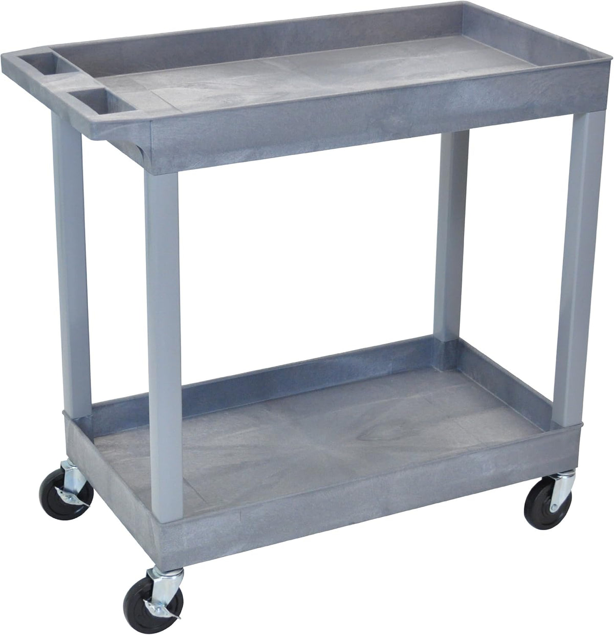 Black Tub Storage Cart 2 Shelves X284612
