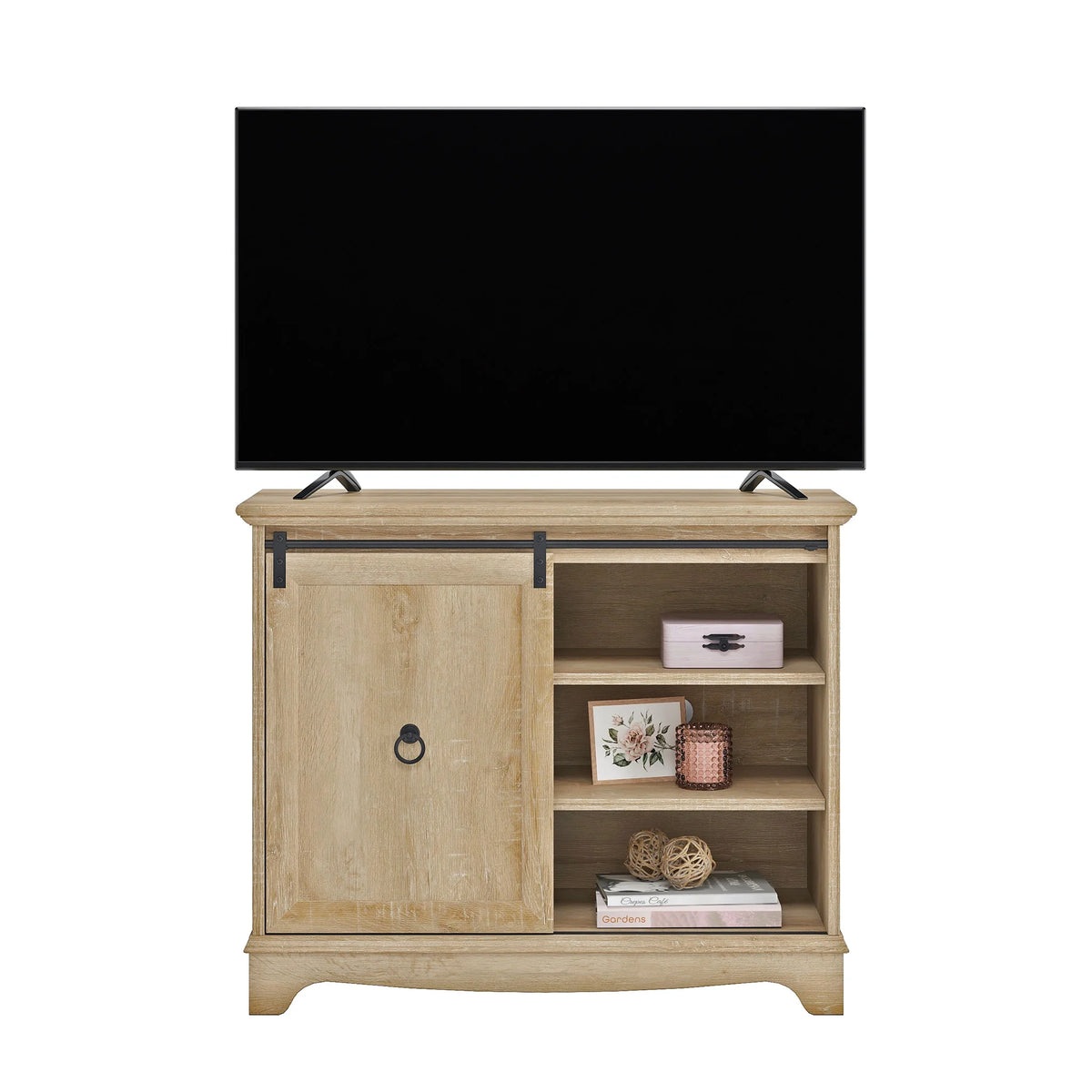 Cafe TV Stand with Storage, for TVs up to 43", Orchard Oak Finish G875
