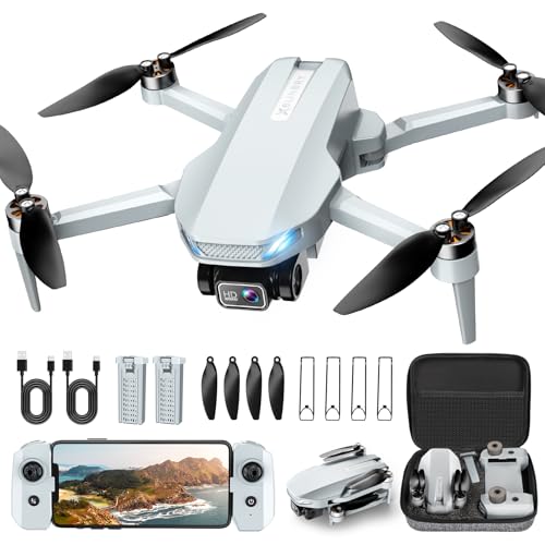 2K HD FPV Drone with Camera, Brushless Motor, 2 Batteries, Foldable D3671