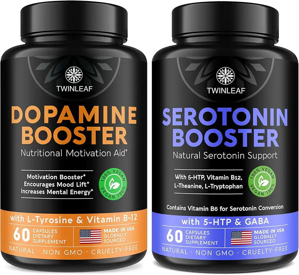 5HTP Vitamin B6 B12 GABA L-Tyrosine L-Theanine 60 Capsules B19659