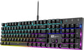 RGB Backlit 104 Keys Blue Switch Wired Mechanical Gaming Keyboard O196709