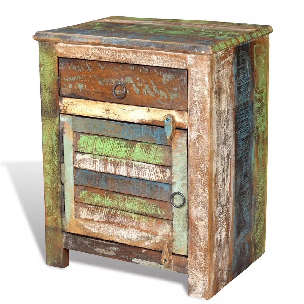 End Table with 1 Drawer 1 Door Reclaimed Wood K56044