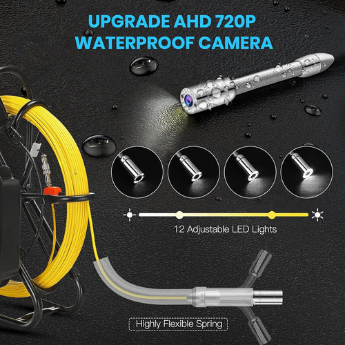 23mm HD 720P Sewer Camera with 9 LCD Monitor V4075