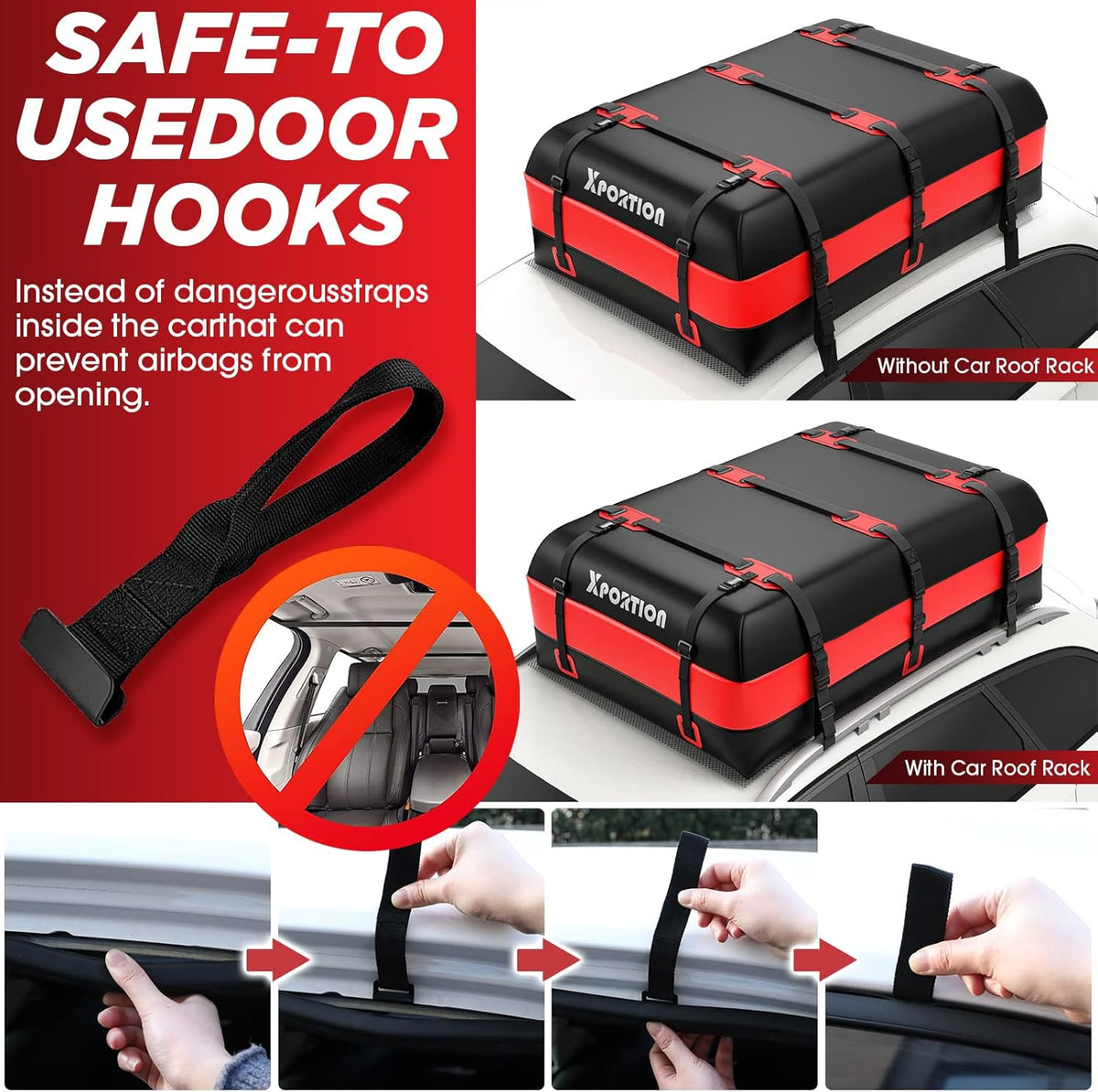 Waterproof 21 Cubic Feet Rooftop Cargo Carrier Bag A745