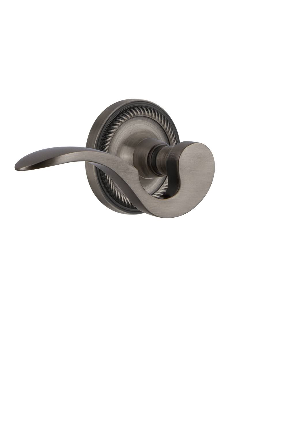Privacy Door Lever Set with Rope Antique Pewter Y86078