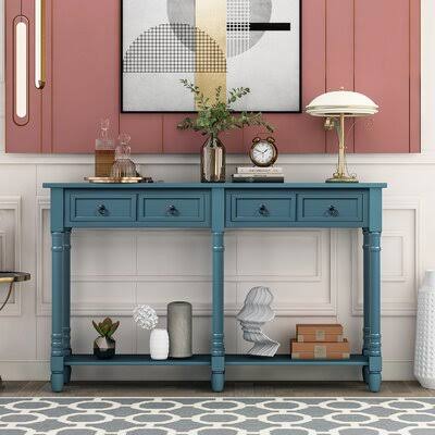 Antique Navy Console Table Y26985
