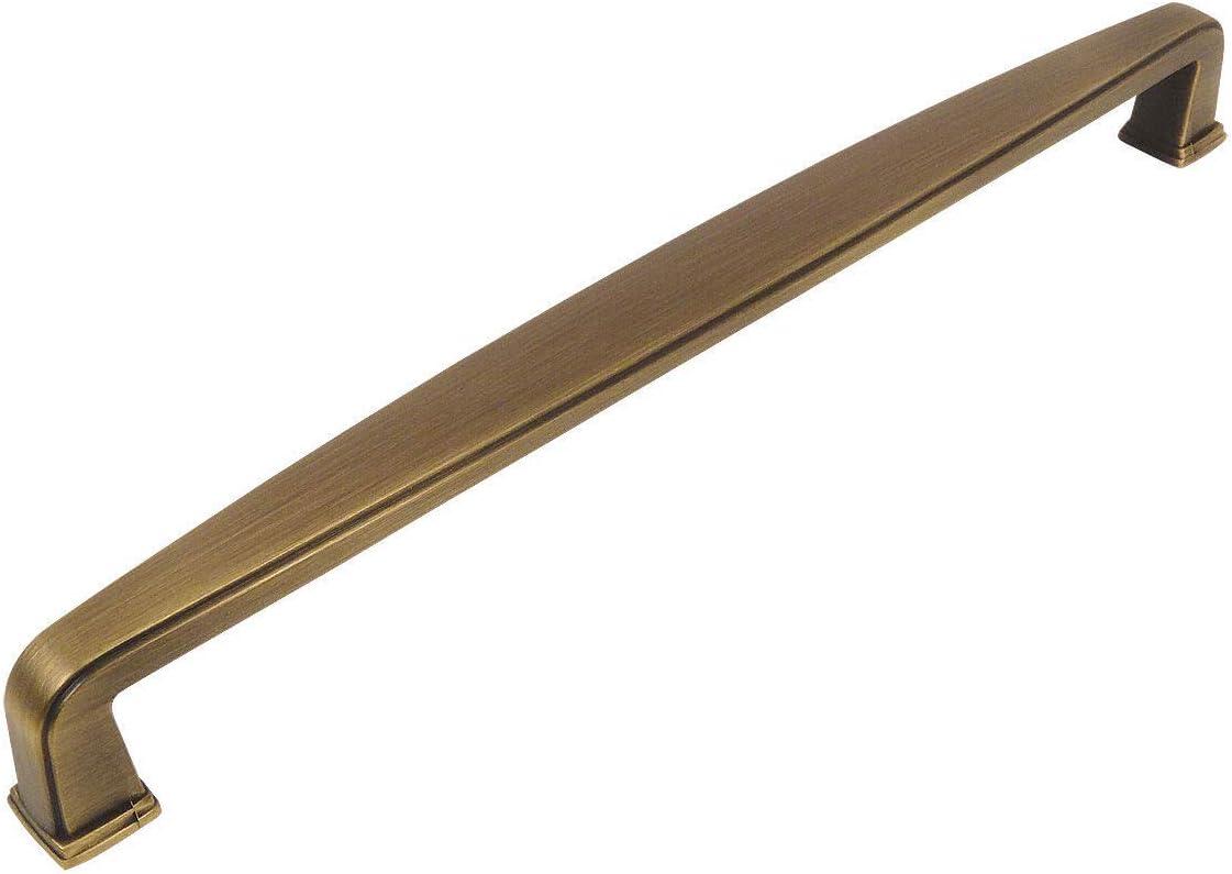 10 Pack Brushed Antique Brass Cabinet Hardware Handle Pull 7-1/2 Inch Hole Centers G661