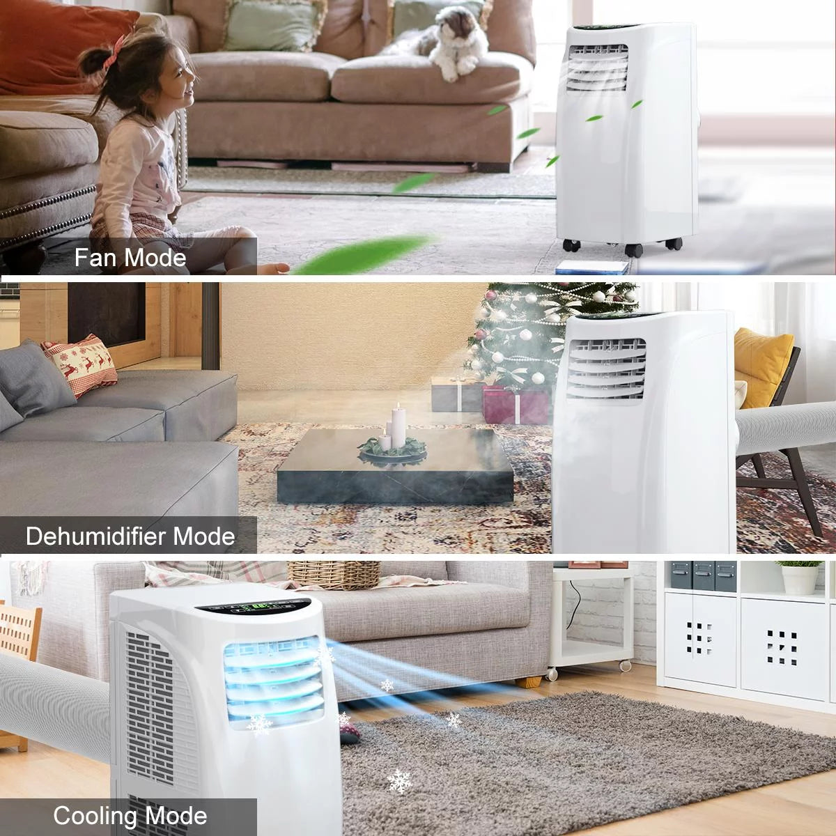 8000 BTU Portable Air Conditioner with Dehumidifier H18402