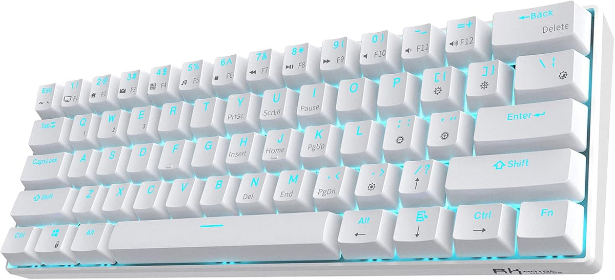 White Hot Swappable Blue Switch Wireless Mechanical Keyboard R907
