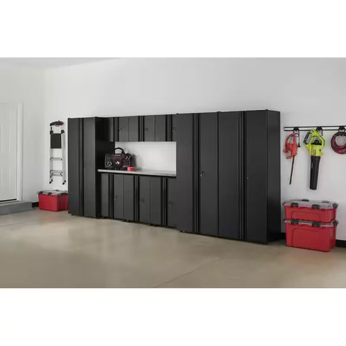 10-Piece Welded Steel Garage Storage System in Black T92850