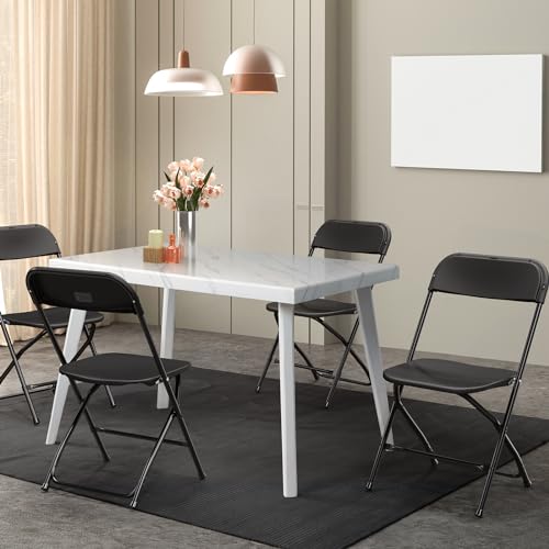 10 Pack White Plastic Folding Chair with Steel Frame S80582