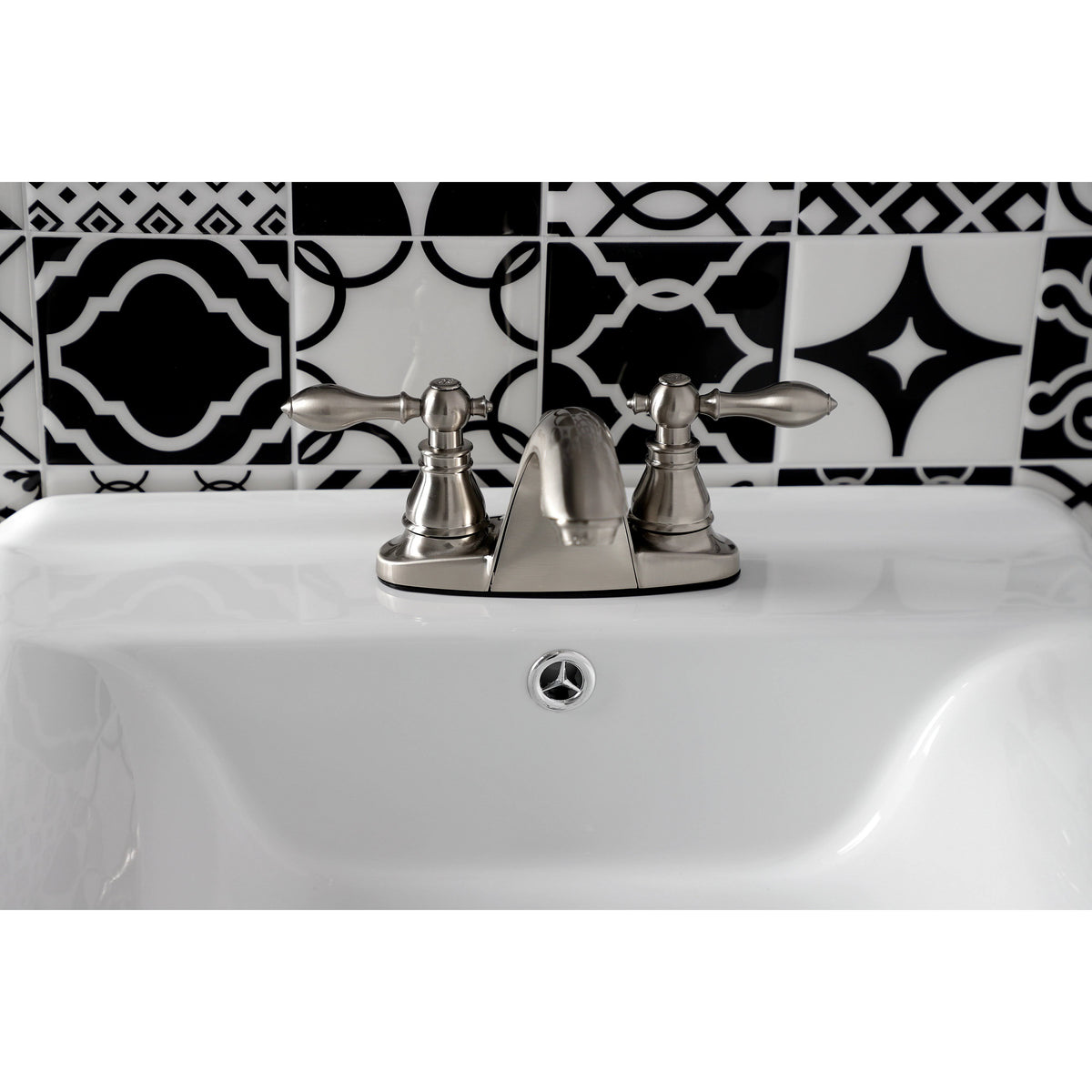 Brushed Nickel Centerset Bathroom Faucet Y275245