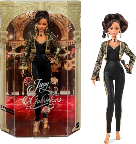 Barbie Doll in Black and Gold Suit with Cropped Jacket and Golden Accessories X2234