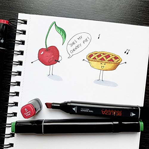 100 Colors Dual Tips Art Markers with 1 Blender S825