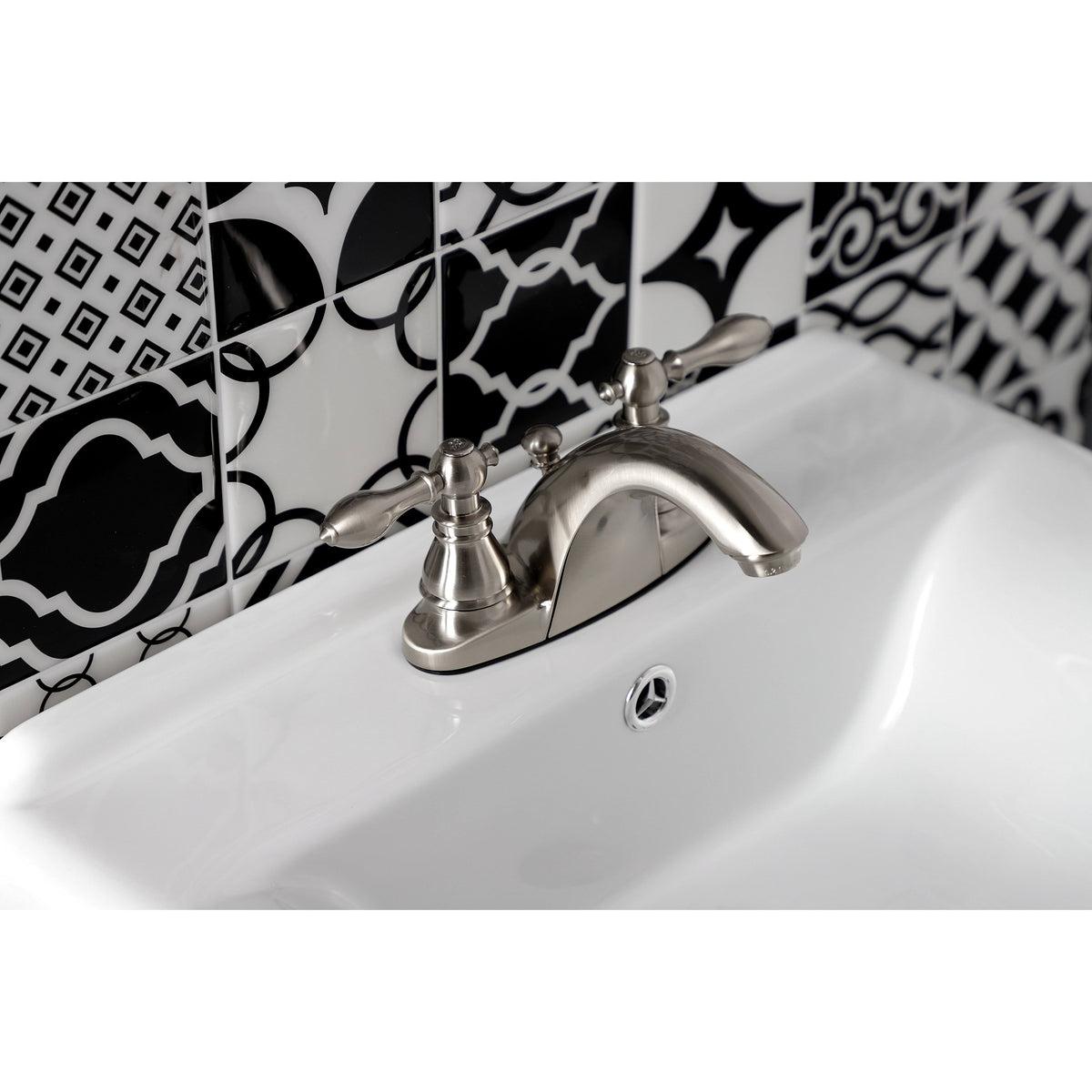 Brushed Nickel Centerset Bathroom Faucet Y275245
