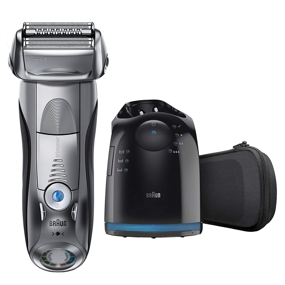 Series 7 Electric Shaver with Precision Trimmer, Foil Shaver, Clean & Charge Station and Travel Case D5366