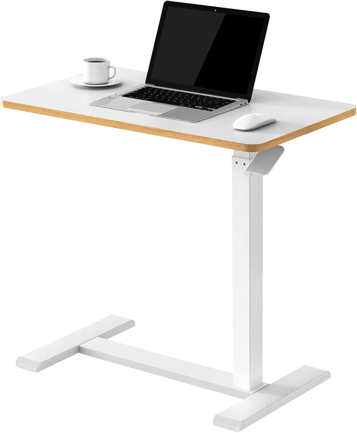 Mobile Standing Desk Height Adjustable Sit-Stand Pneumatic Laptop Desk W44342