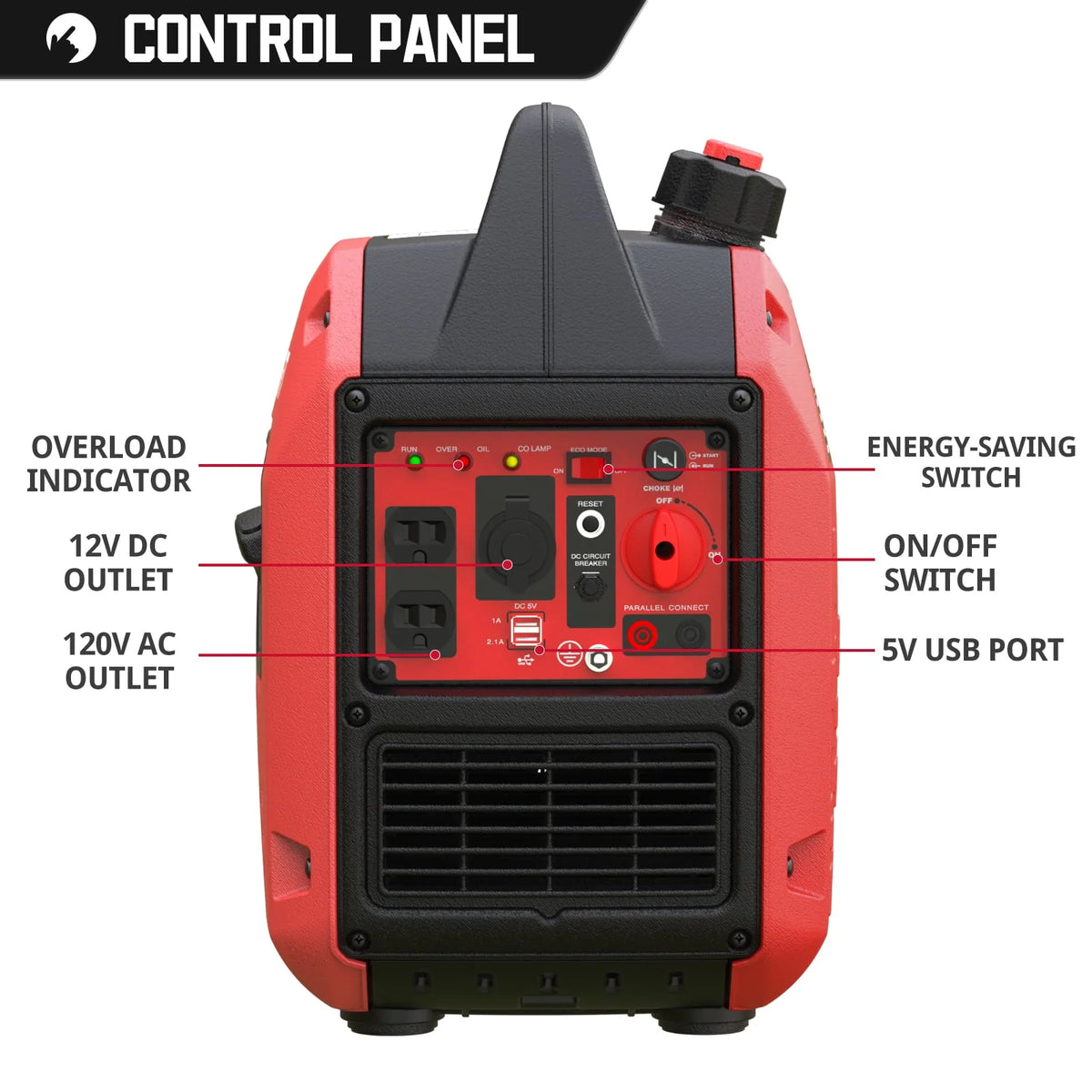 2500Watt Portable Inverter Gas Powered Generator K89558