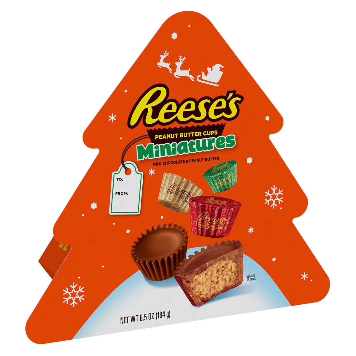 Milk Chocolate Peanut Butter Cups Christmas Candy, 6.5 oz H56012