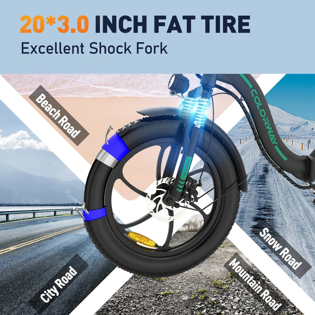 500W Fat Tire Electric Bike 11.2Ah 36V Q9287