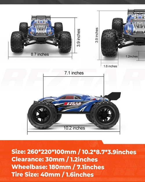 1:16 Scale 4WD Remote Control Monster Truck with 2 Rechargeable Batteries M74783
