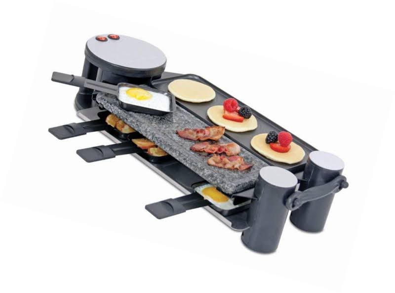 Swivel 8-Person Raclette with Granite Stone and Cast Aluminum K6695
