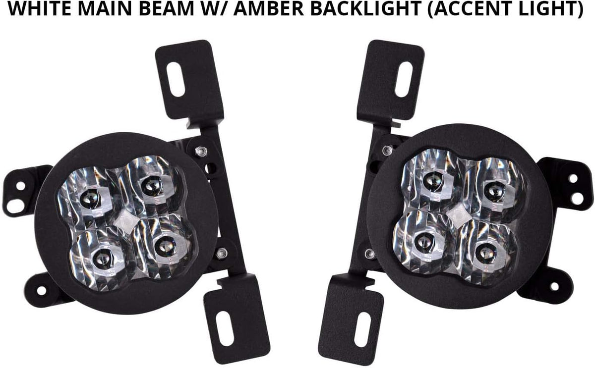 SS3 LED Fog Light Kit for Jeep JL Wrangler Rubicon w/Steel Bumper, White SAE/DOT Driving Pro N618384