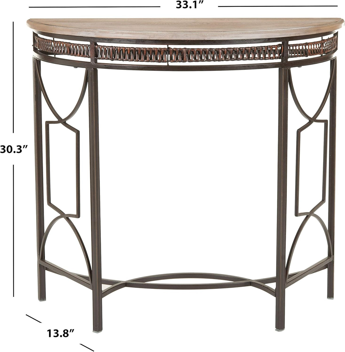 Copper and Red Maple Console Table K9484
