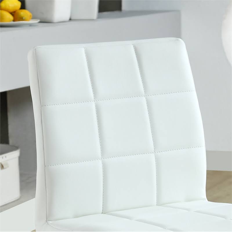 White Upholstered Dining Chair Set of 2 B935