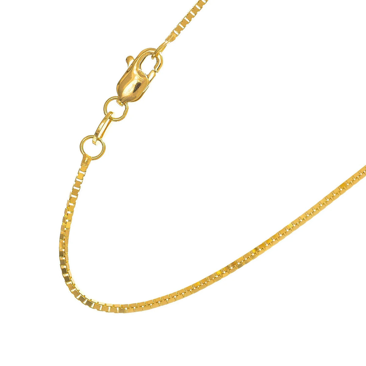 Yellow Gold Box Chain with Lobster Clasp V48062