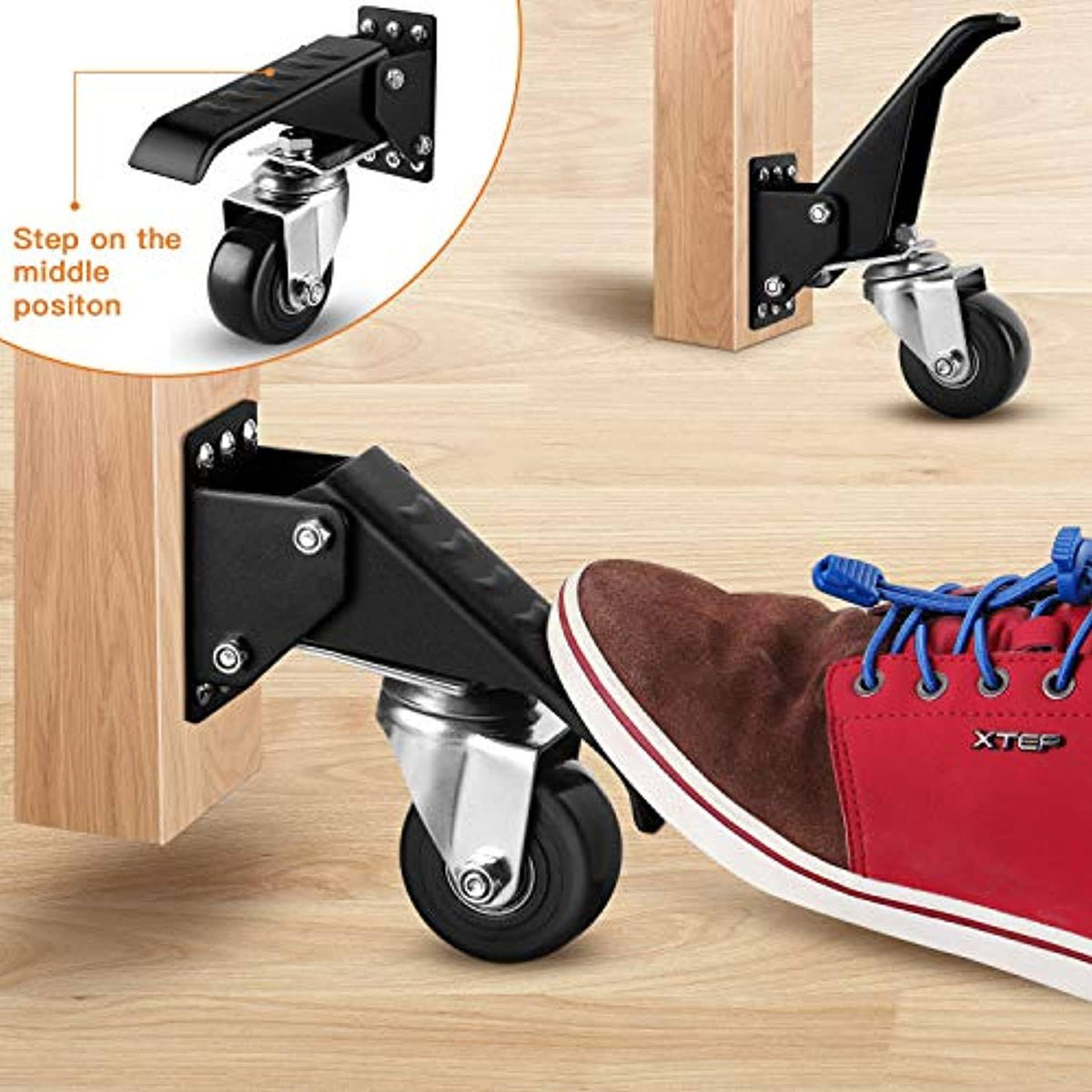 900 lbs Capacity Heavy Duty Retractable Workbench Casters K9654