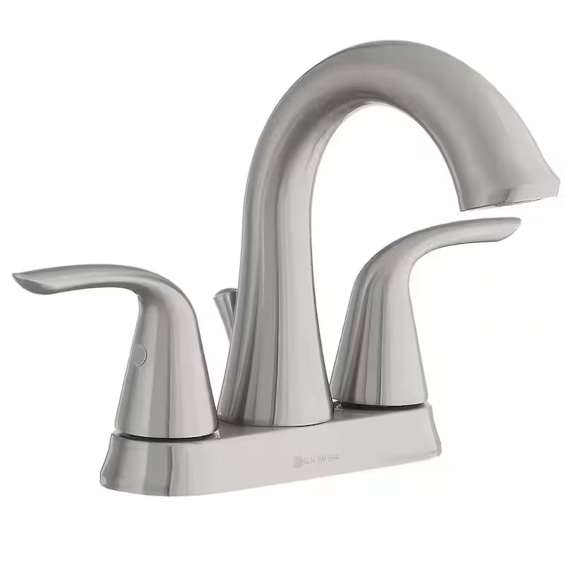 2-Handle 4 in. Centerset Bathroom Faucet in Brushed Nickel O15897
