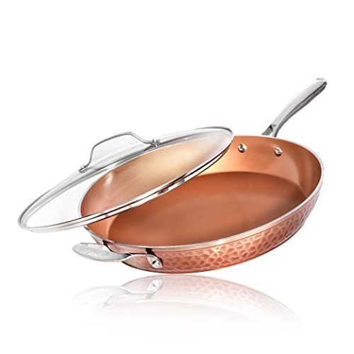 14 Inch Non Stick Copper Frying Pan with Lid V167