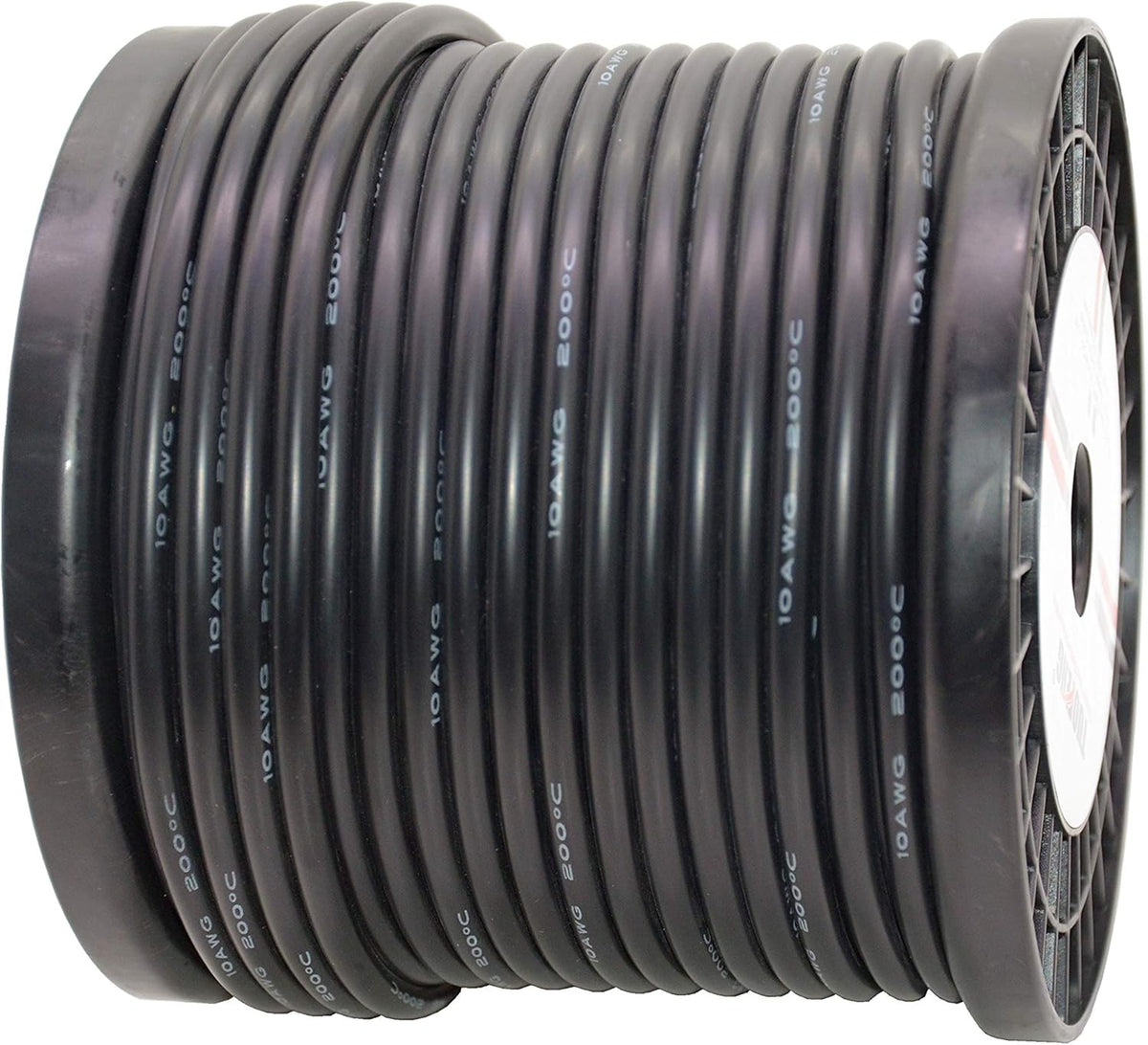 10 AWG Silicone Wire 90 Feet Black Stranded Tinned Copper Wire Pack of 2 K994