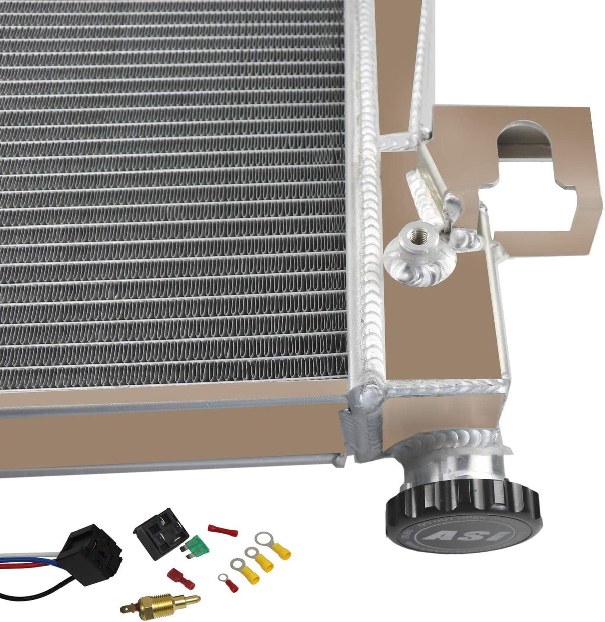All Aluminum Replacement Radiator with Shroud Fans and Relay J779