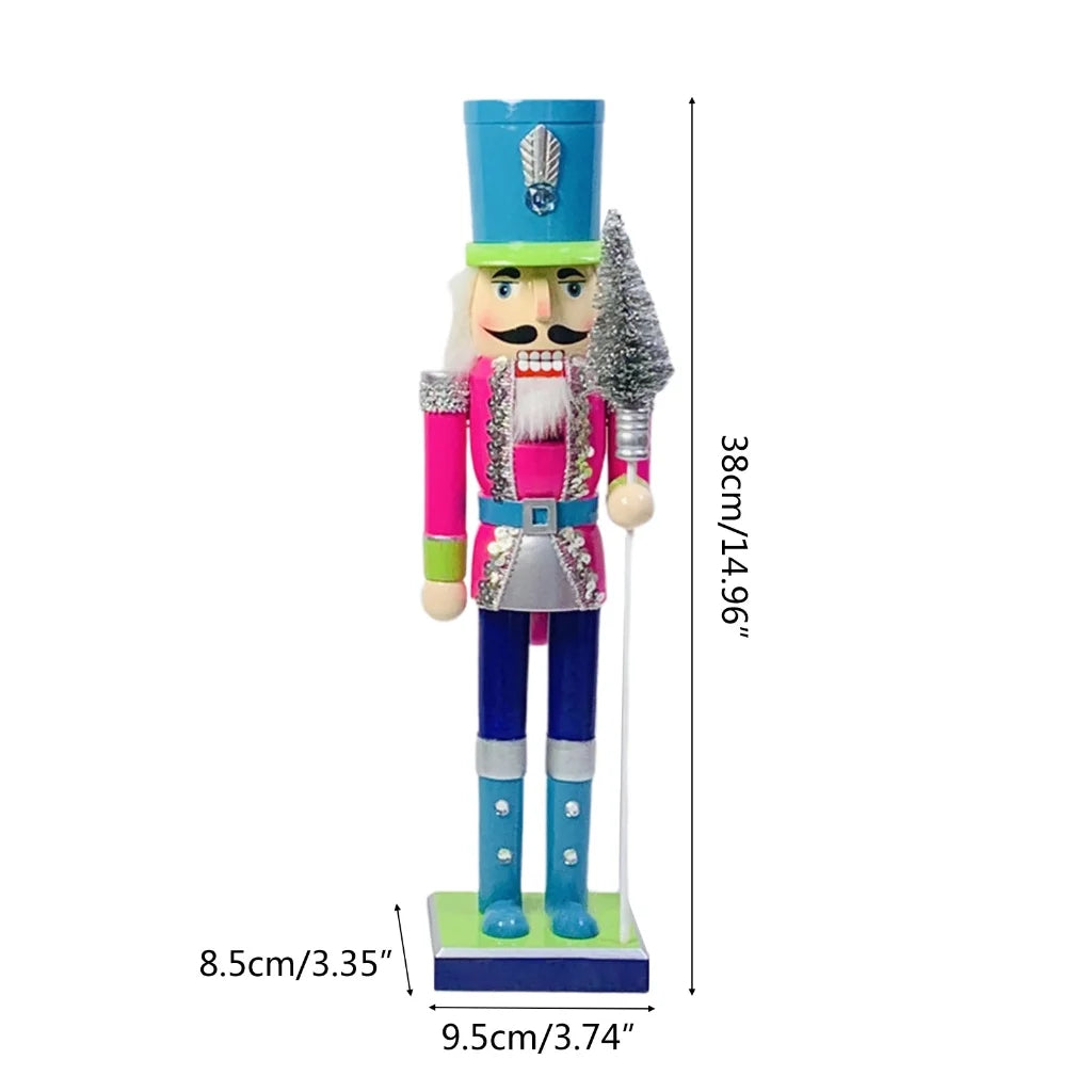 15 Inch Colorful Wooden Nutcracker Soldier Doll Figurine L702296
