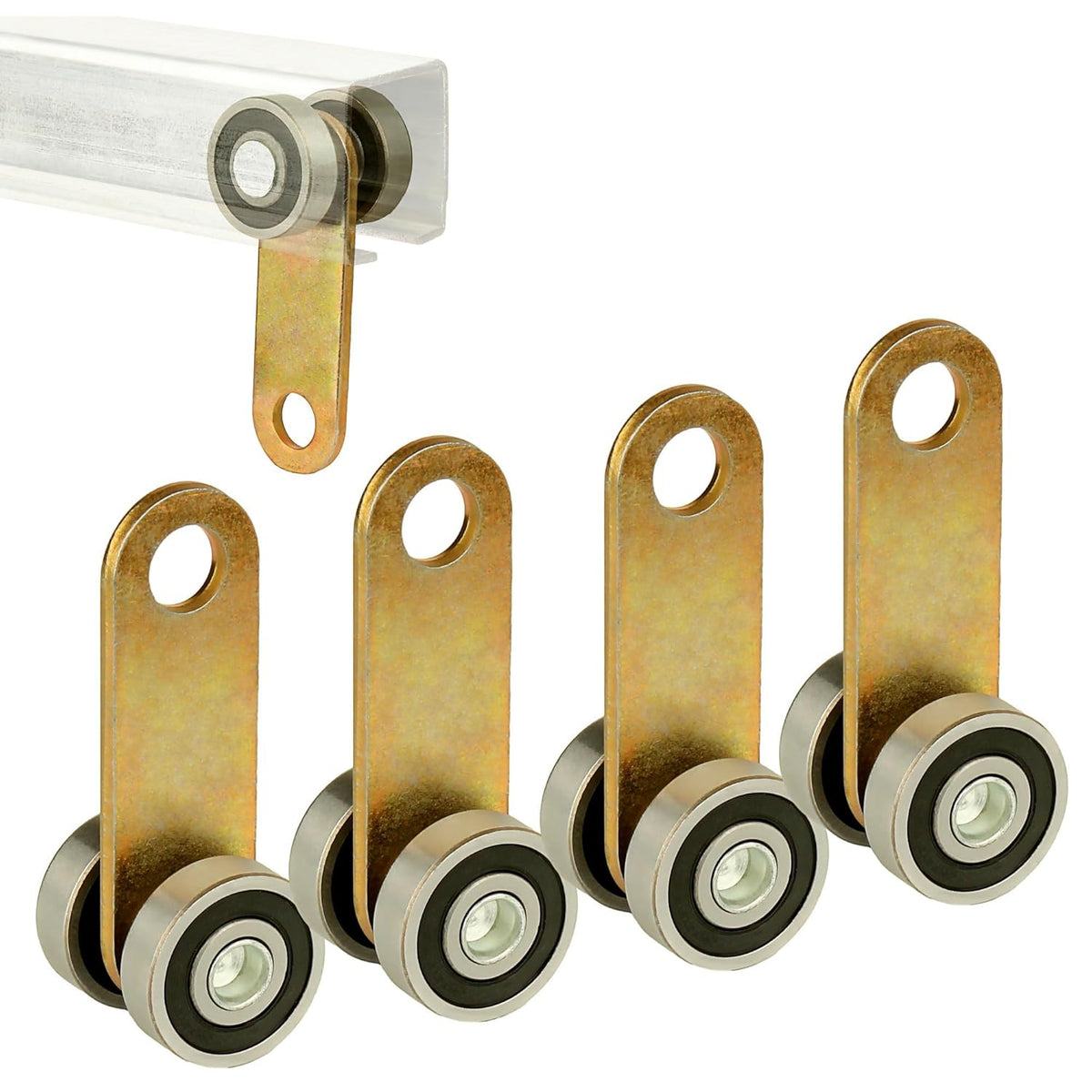 2 Wheel Trolley Assembly Roller for 1-5/8" Strut Channel 4pc Z7623