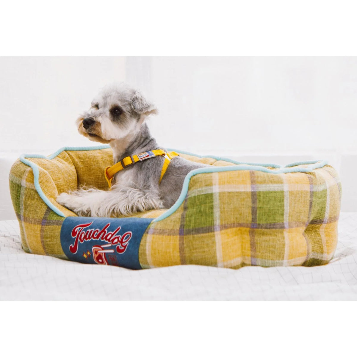 Oval Plaid Dog Bed R47704