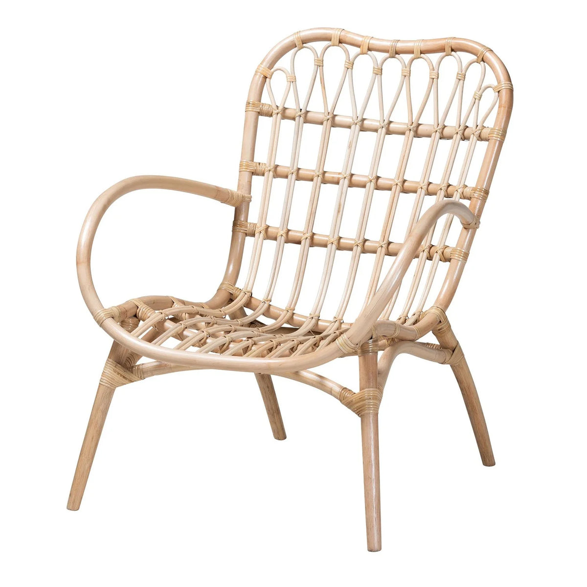 Natural Brown Rattan Arm Chair V61214