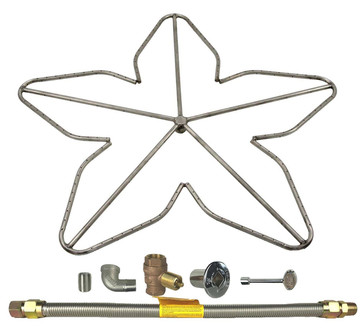 48x22 Natural Gas Fire Pit Burner Ring Kit P100