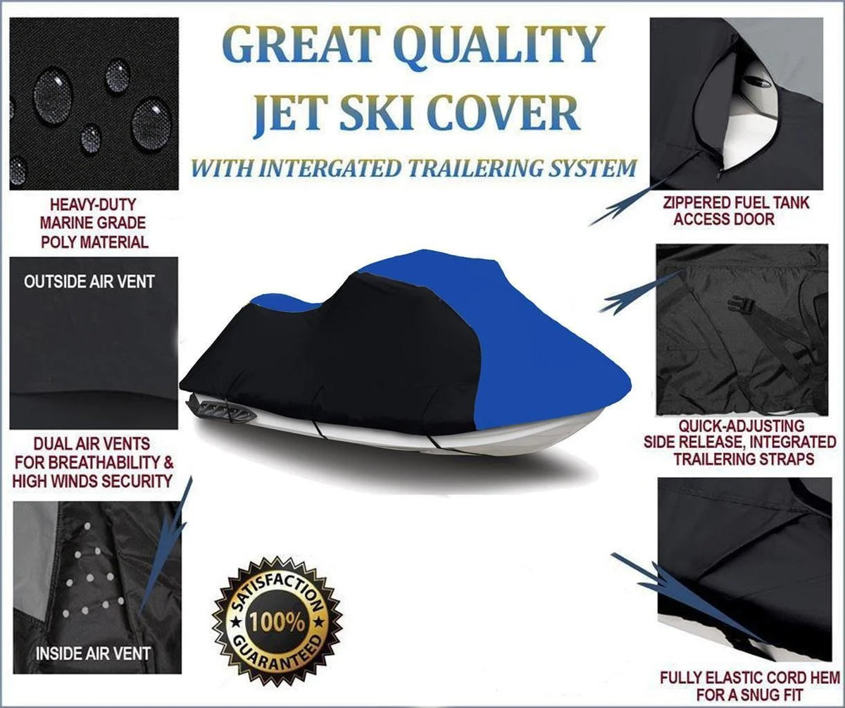 Heavy-Duty Jet Ski PWC Cover for 2-3 Seater Up to 129" in Length H6349