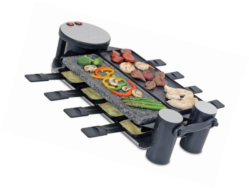 Swivel 8-Person Raclette with Granite Stone and Cast Aluminum K6695