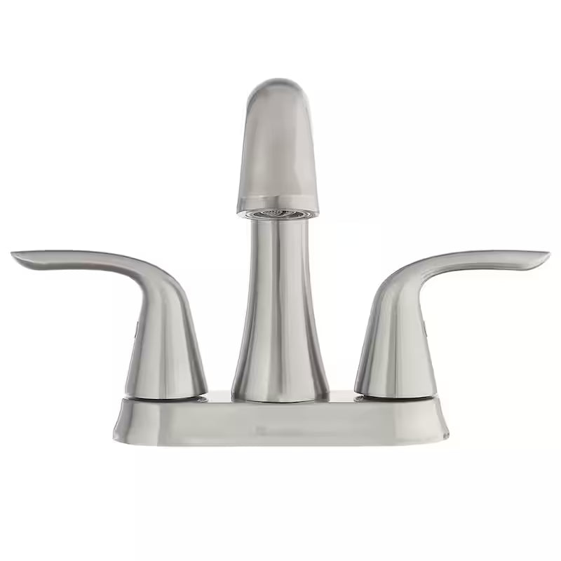 2-Handle 4 in. Centerset Bathroom Faucet in Brushed Nickel O15897