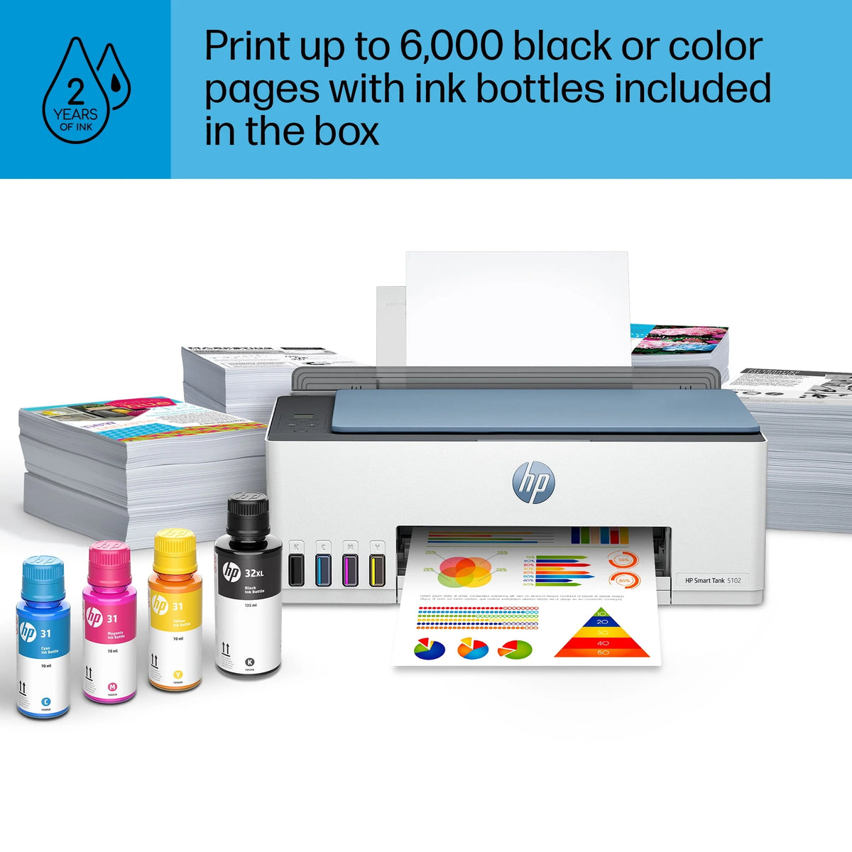 Wireless All-in-One Color Inkjet Tank Printer L582728