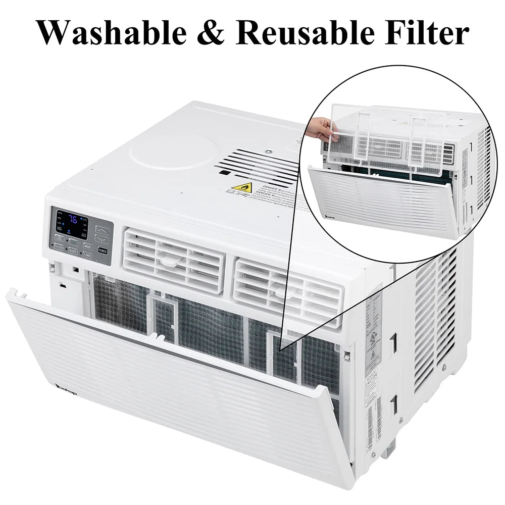 12000BTU 110V Window Air Conditioner with WIFI and Remote, White D28691