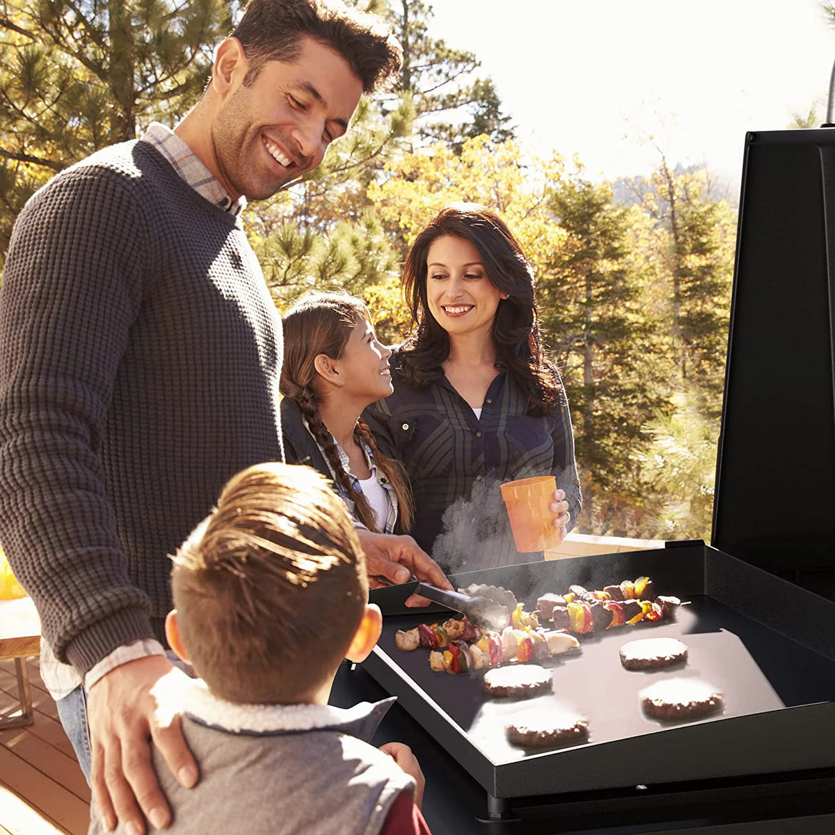3 Burner Propane Gas Grill Stainless Steel 32,700 BTU Black E838
